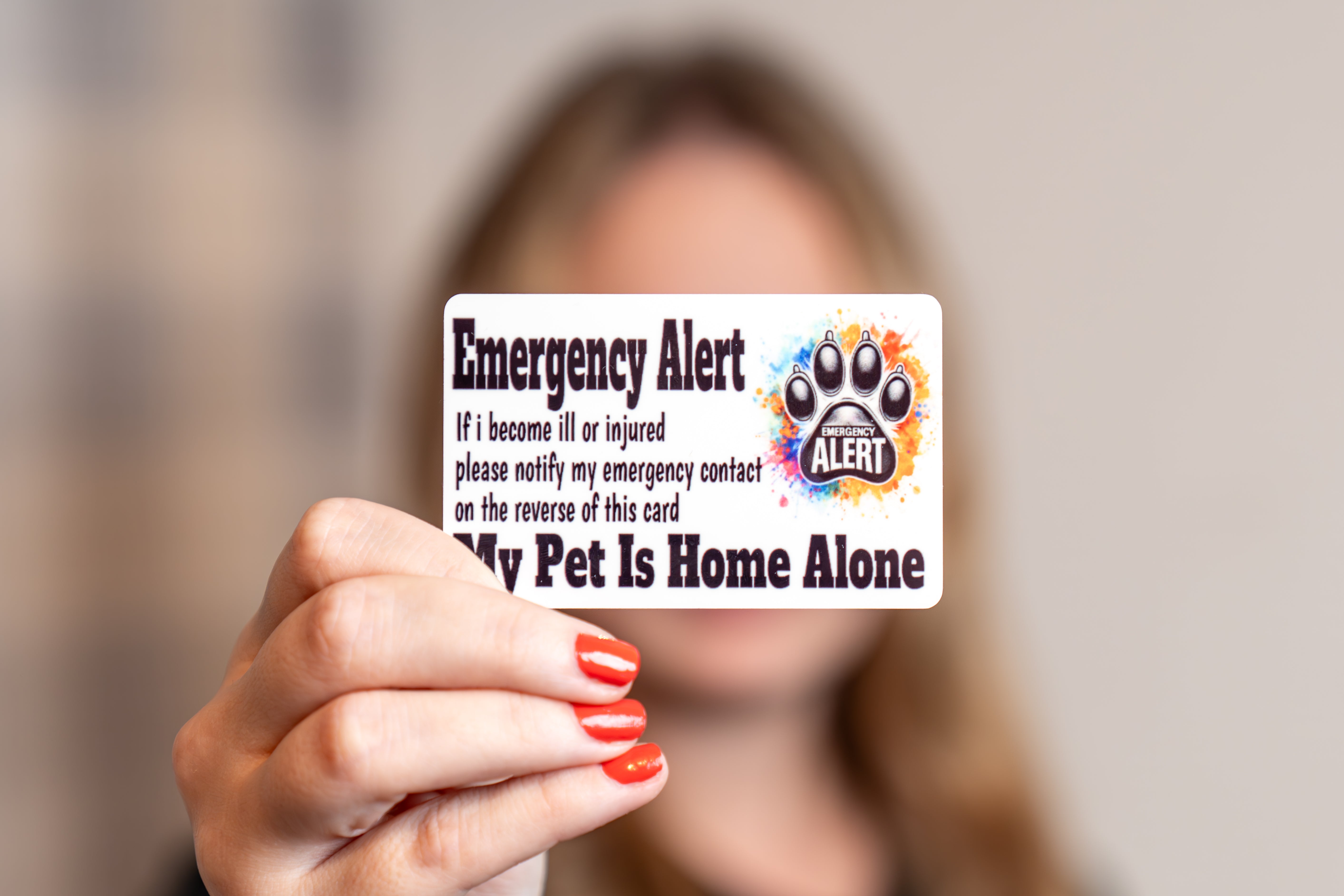 Emergency Pet Home Alone- Keyring and Engraved Card